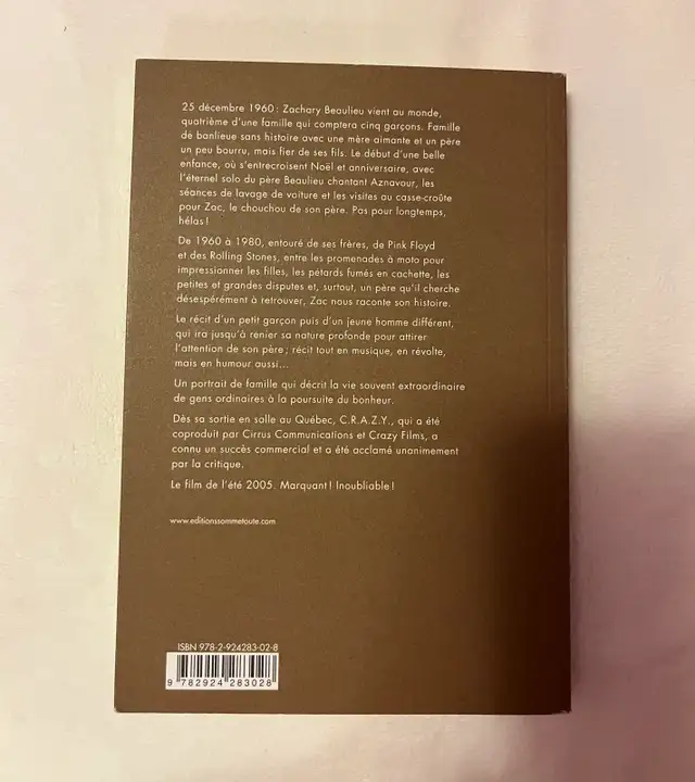 C.R.A.Z.Y. Screenplay426574332633425921