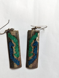 Antique mexico alpaca earrings