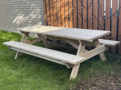 Sturdy 2x6 framed tables built in any size or colour Perfect for home or business 6’ spruce table at...