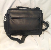 Targus Leather Laptop Briefcase Shoulder Messenger Bag