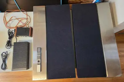 Everything works as it should Comes with 2x bang olufsen passive panel speakers (one had slight dama...