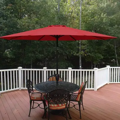 Simple Deluxe 9ft Outdoor Market Table Patio Umbrella, View more