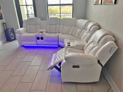 Brand New Electric Leather Sectional Recliner available for sale, View more