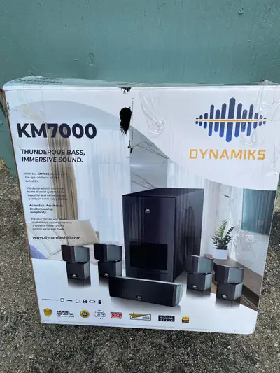 KM7000 DYNAMIKS Home Theatre Speakers & Subwoofer, View more