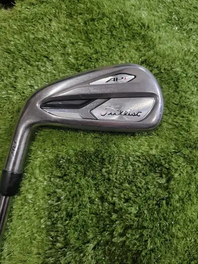 For sale: Left-handed Titleist 718 AP1 4-iron with AMT Red S300 (stiff) shaft. $80.