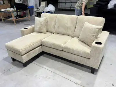 Corduroy Sectional Sofa, View more