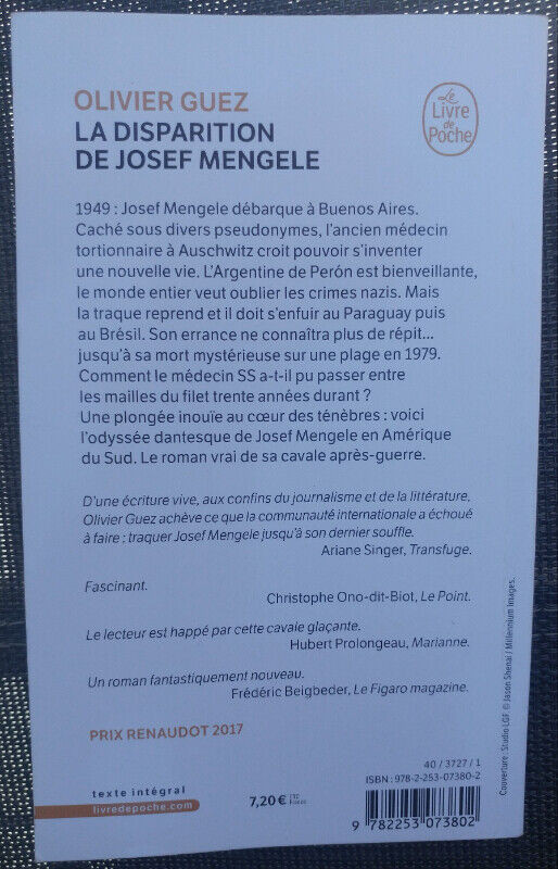 La disparition de Joseph Mengele. dans Essais et biographies  à Longueuil/Rive Sud - Image 2
