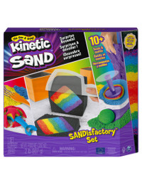 Kinetic Sand, Sandisfactory Set with 2lbs of Colored and Black
