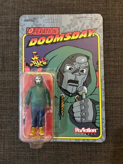 MF DOOM Operation Doomsday Super 7 ReAction Figure. Mint on card