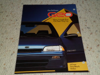 1992 Geo Metro 4-door Notchback Sedan color brochure 6 pages
