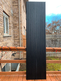 Charcoal Acoustic Wood Slat Panel - Triple-Sided Real Wood Venee