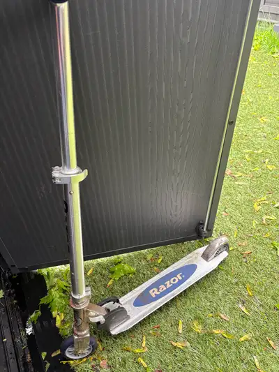 In excellent shape. Never stored outside. Barely used. Original kick scooter made of sturdy aircraft...