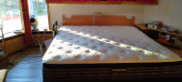 KingsDown King size mattress, frame and handmade headboard
