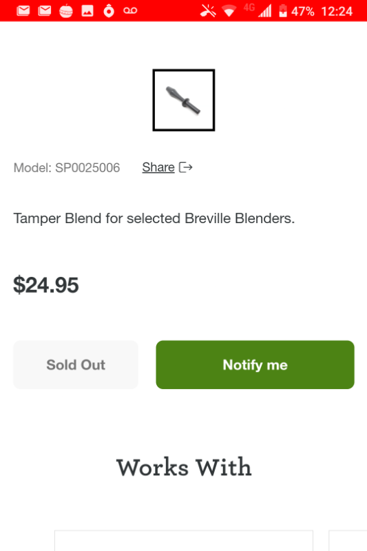 *New* Breville Vac Q Blender Attachment in Processors, Blenders & Juicers in City of Toronto - Image 6