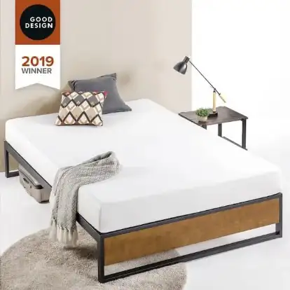 Zinus 14inch Ironline Platform Bed Frame, King in Beds & Mattresses in Markham / York Region - Image 5