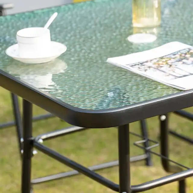 5 Pieces Patio Table and Chairs, Outdoor Dining Set with 4 Fold in Patio & Garden Furniture in Markham / York Region - Image 10