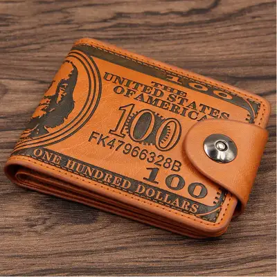One Hundred Dollar Bill Print Bifold Wallet, View more