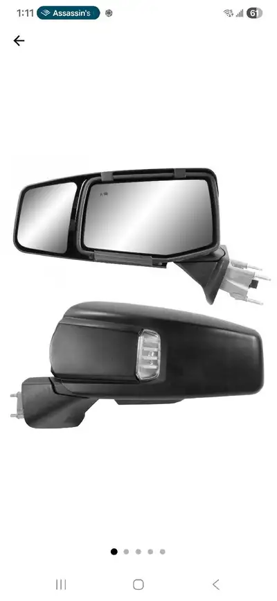 I am selling a pair of K Source tow mirrors compatible with 2019 and newer trucks gm and chev trucks...