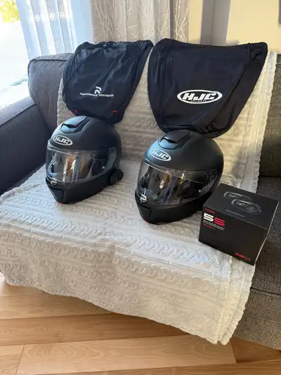 Casques de moto HJC RPHA90 couleur NOIR MAT avec Sena 5S - Système Intercom BluetootH Un SMALL ET UN...