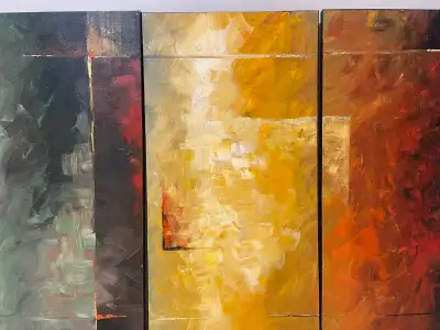 I'm offering an original abstract canvas created by the talented artist Lena Karpinsky. This strikin...