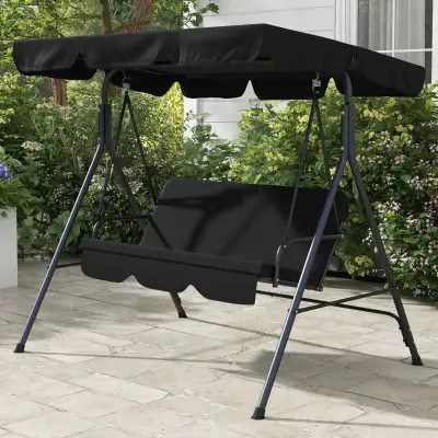 3-Seater Outdoor Porch Swing with Adjustable Canopy, Patio Swing, View more