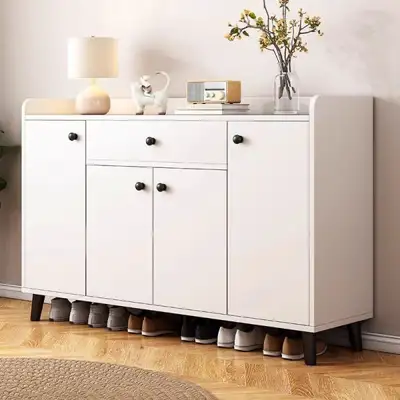 White Entryway Shoe Storage Cabinet 120*34*96.5cm, View more
