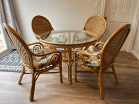Bamboo Dining Table and Chairs