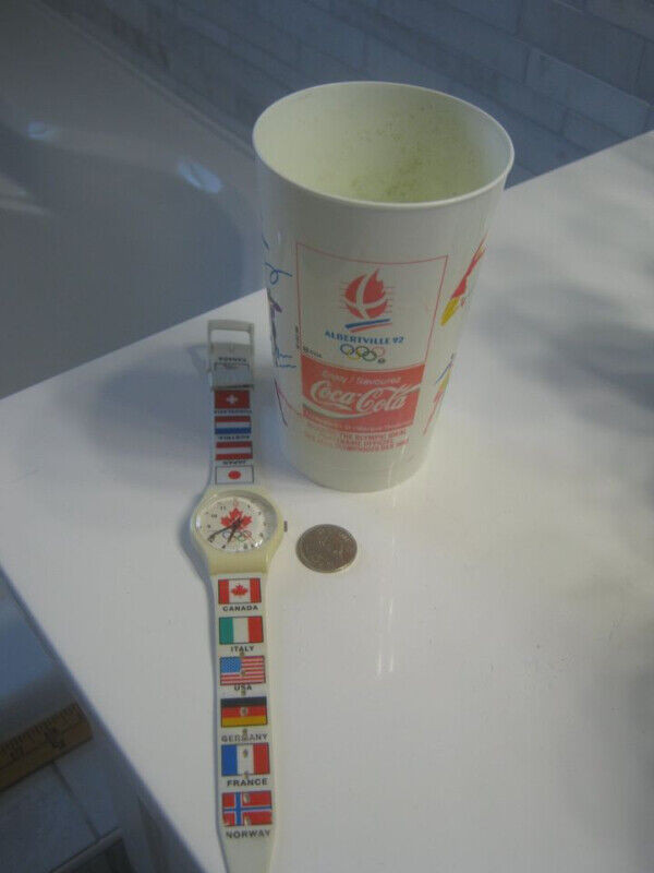 vintage Olympic watch and cup from Mcdonald's in Arts & Collectibles in Oshawa / Durham Region