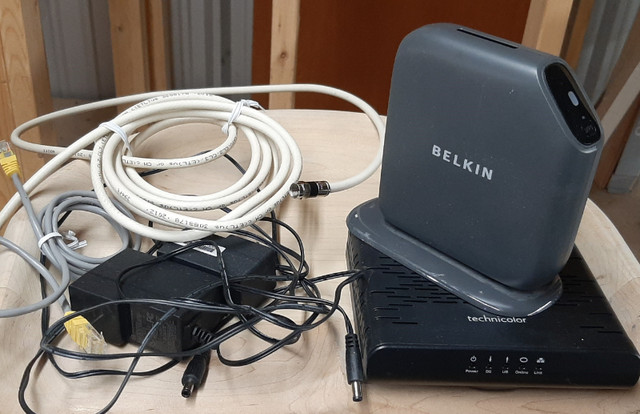 Modem and Wireless N Router plus cables in Networking in Stratford - Image 3