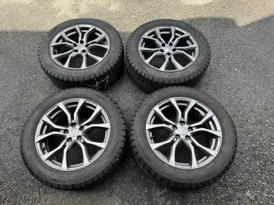 Set of 4 Yokohama P235/55R18 100T IceGuard G075 winter tires on RWC LFV80 rims Perfect fit for Volvo...