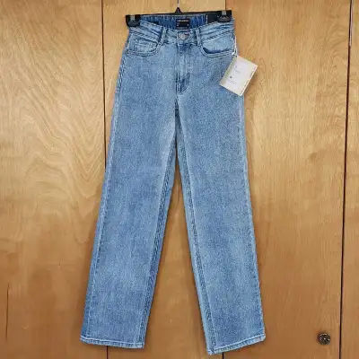 Frank and Oak size 23 high-rise straight jeans, View more