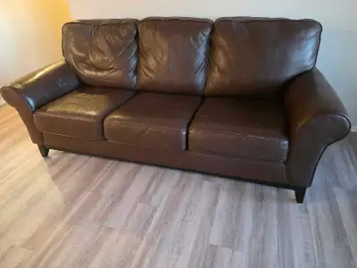 Leather Sofa & Tub Chair, View more