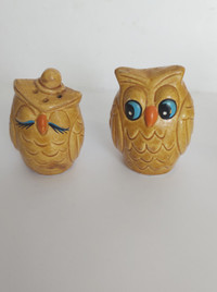 Vintage 1970's Owl Salt and Pepper Shakers