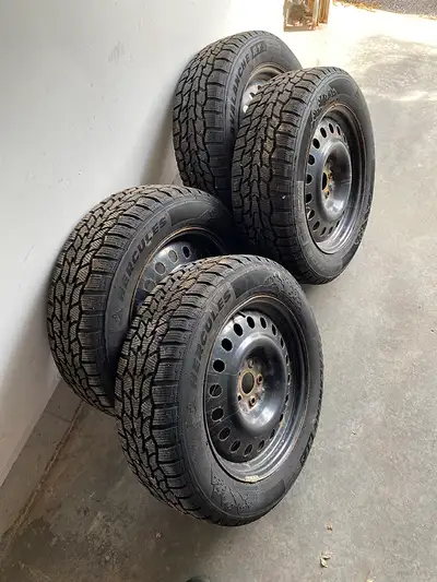 Purchased in 2024 but only used for one winter. Tires are in excellent condition on balanced rims. T...