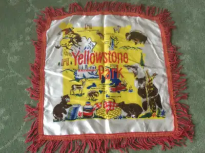 Vintage MCM Yellowstone souvenir Pillow cover
