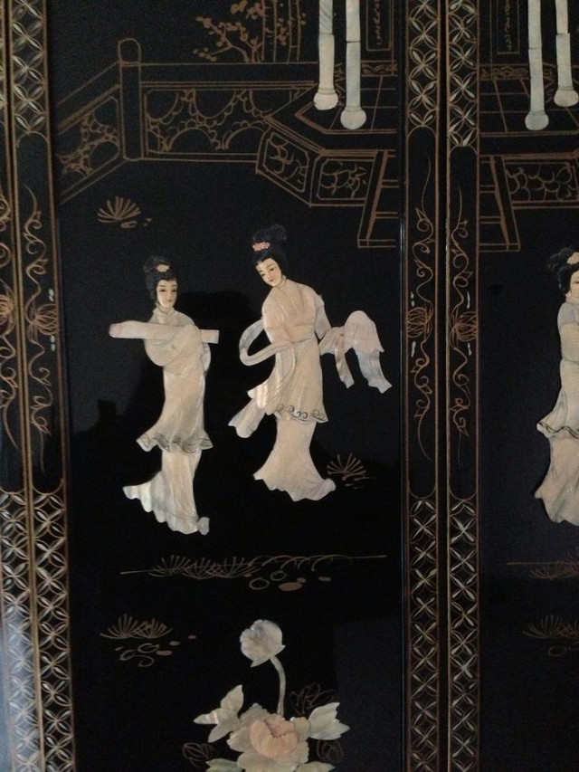 Handmade mother of pearl Asian art - 4 panels in Home Décor & Accents in Ottawa - Image 3