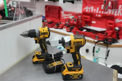 DeWALT 20v Hammer Drtll, Impact, 2 Batteries, Charger, View more