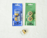 5 Type P Glass Fuses: 15, 20 & 30 Amps (Screw-In Base)