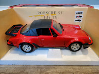 1:16 Diecast Tonka Polistil Porsche 911 930 Turbo Cabriolet Red