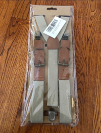 BRAND NEW - Beige suspenders