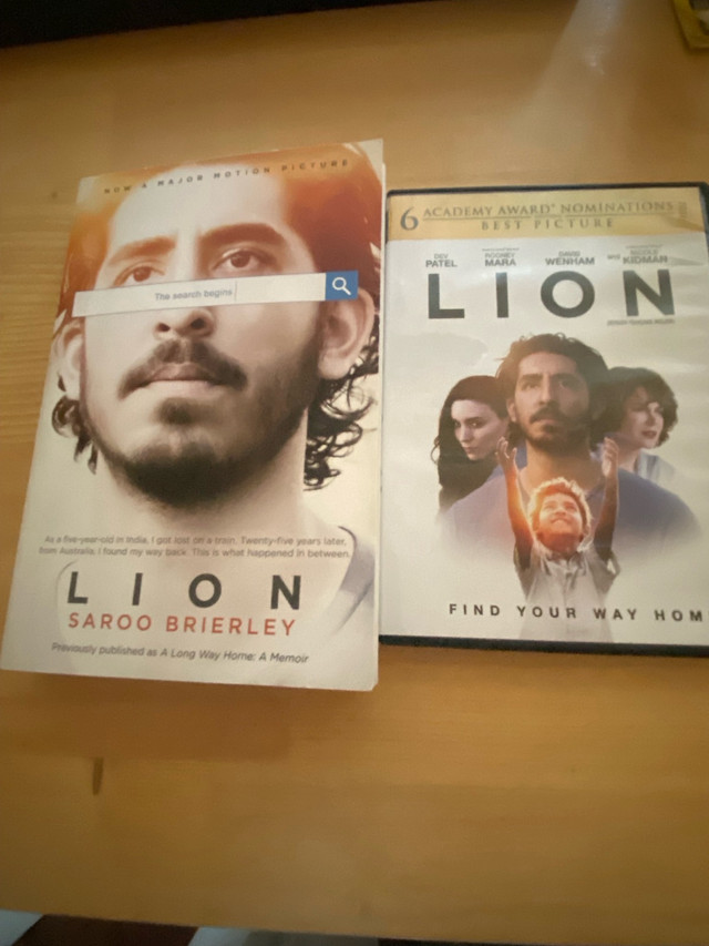 Lion book and movie  in CDs, DVDs & Blu-ray in St. Albert
