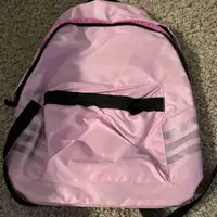 Pink and silver Adidas backpack 