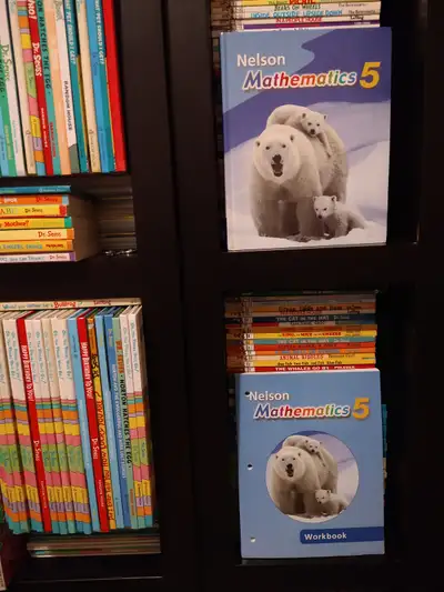 Nelson Math Grade 5 Student Textbook Hardcover + Nelson Math Grade 5 Student Workbook Condition: Lik...
