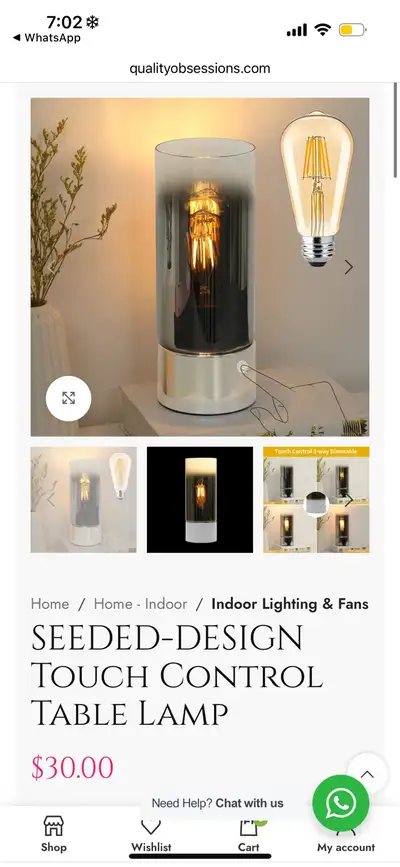 New SEEDED-DESIGN Touch Control Table Lamp, View more