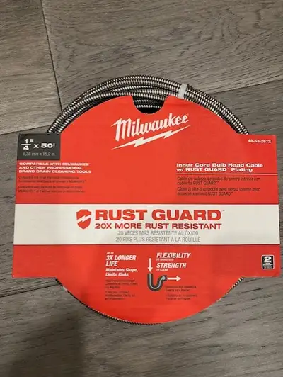 Milwaukee Drain Cables - 3 sizes $75-85 each **, View more