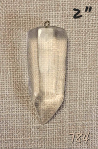 Pendule de 2" crystal, quartz naturel. Pendentif, pendulum.