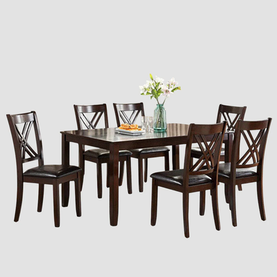 New Elegant 7-Piece Wooden Dining Table Set At Hot Sale, View more