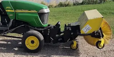 This John Deere 52-inch Rotary Broom is compatible with many utility tractors. Currently installed o...