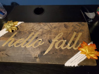 Wooden sign   Hello Fall