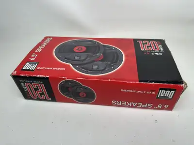 NEW IN BOX DUAL 6.5" 2WAY 120W CAR SPEAKERS ON SALE FOR $59.99, View more
